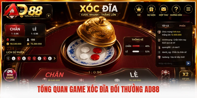 Tổng quan game xóc đĩa đổi thưởng AD88